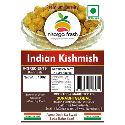 Indian Kishmish (Premium Quality) (100g) Nisarga Fresh
