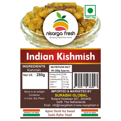 Indian Kishmish (Premium Quality) (250g) Nisarga Fresh