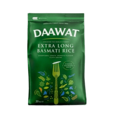 Extra Long Basmati Rice (Green) (20kg) Daawat