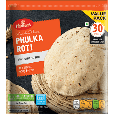 Frozen Phulka Roti (VP, 900g) Haldiram