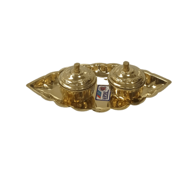 [DECO-1109] Brass Haldi Kunku Karanda (container)