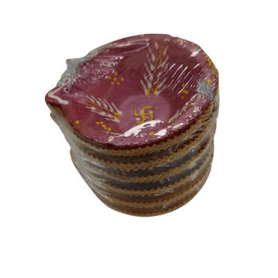 [POOJA-11261] Decorated Diya Set (Traditional Design 6pc)