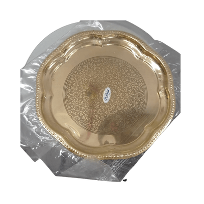 [POOJA-1165] Brass Pooja Thali (Big Size 28cm, 1pc)