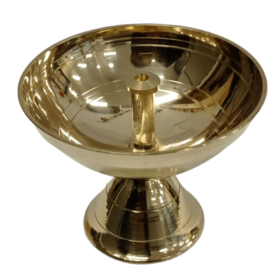 [POOJA-1184] Nandadeep Brass (Med.size 7cm Height 7cm Diameter, 1pc)