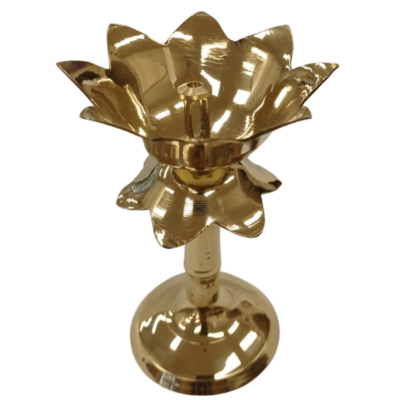 [POOJA-1203] Brass Lotus Samai (12cm height)