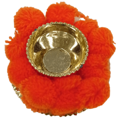 [POOJA-1243] Kunkum Karanda (container) with pompom (1pc)