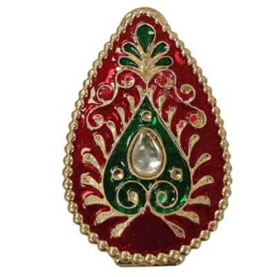 Haldi Kumkum Karanda (container) (1pc) - Leaf Shape