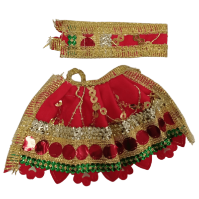 Dev Vastra (Small Size, 1pc) - Dev Vastra Red And Circles (Small No.1)