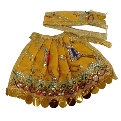 Dev Vastra (Medium Size, 1pc) - Dev Vastra Yellow and Golden (Med No.3)