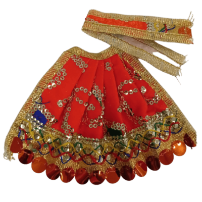 Dev Vastra (Medium Size, 1pc) - Dev Vastra Orange and Copper Border (Med No.4)