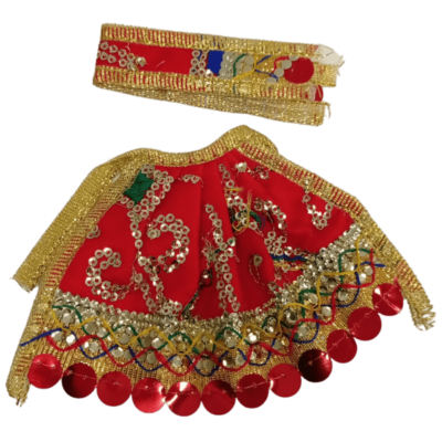 Dev Vastra (Medium Size, 1pc) - Dev Vastra Red And Stones (Med No.9)