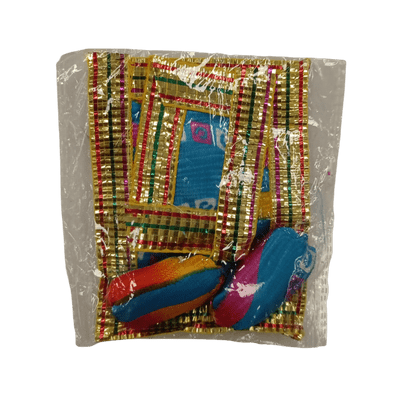 Dev Aasan with small cushion and 2 load (1pack) - Dev Aasan Light Blue (8cmx8cm) with small cushion and 2 load