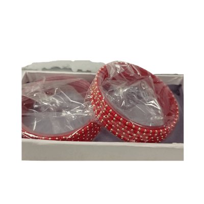 Glass Bangles (1 set )(Size 2.6/ 2.8/ 2.10/ 2.12) - Tomato red Glass Bangles ( 12pcs set , Size 2.12)