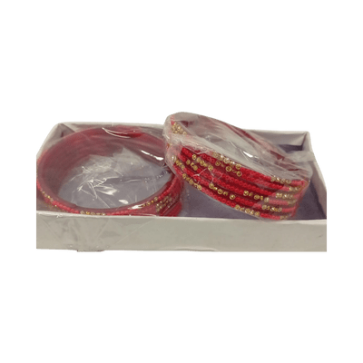 Glass Bangles (1 set )(Size 2.6/ 2.8/ 2.10/ 2.12) - Tomato Red Glass Bangles ( 12pcs set , Size 2.8)