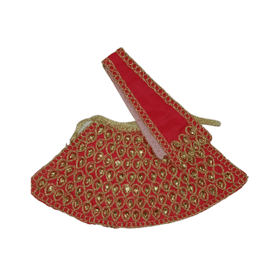 Dev Vastra with Kundan (Parkar) - Dev Vastra Orange with Kundan (Parkar) (Big size 20cm)