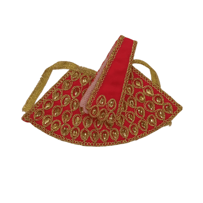 Dev Vastra with Kundan (Parkar) - Dev Vastra Orange with Kundan (Parkar) (Medium size 15cm)
