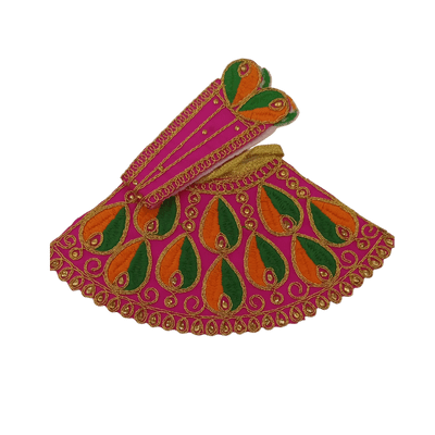 Dev Vastra with Kundan (Parkar) - Dev Vastra Pink with Kundan (Parkar) (Big size 20cm)