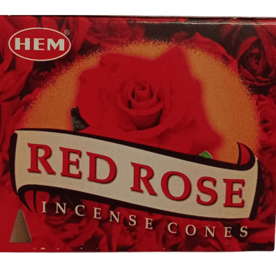 Red Rose Incense Dhoop Cones (10pc)
