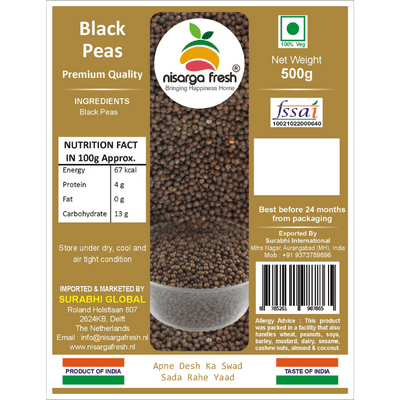 Black Peas / Kala Vatana (500g) Nisarga Fresh