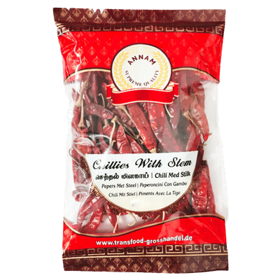Red Chillies Whole (Stem) (250g) Annam