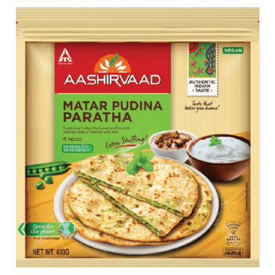 Matar Pudina Paratha (Frozen) (400g) Aashirvaad