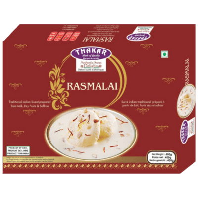 Rasmalai (Frozen, 400g) THAKAR