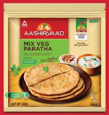 Mix Veg Paratha (Frozen) (400g) Aashirvaad