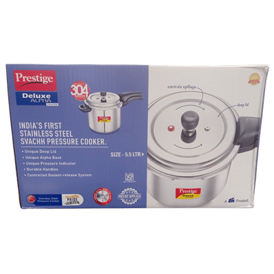 Stainless Still Cooker (Also suitable for Induction) (5.5L) Prestige