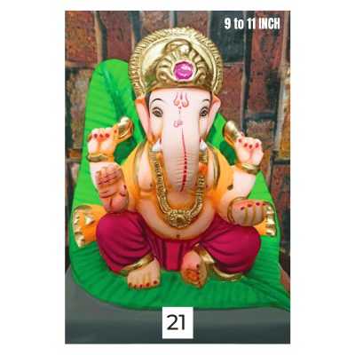 [GANESHA 11] Ganesha Idol Nr. 21: Size ~9-11 Inch (Eco Friendly) Pickup from Delft Store