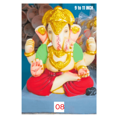 [GANESHA 1] Ganesha Idol Nr. 08: Size ~9-11 Inch (Eco Friendly) Pickup from Delft Store