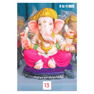 [GANESHA 4] Ganesha Idol Nr. 13: Size ~9-11 Inch (Eco Friendly) Pickup from Delft Store