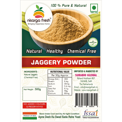 Jaggery Powder Pouch (500g) Nisarga Fresh