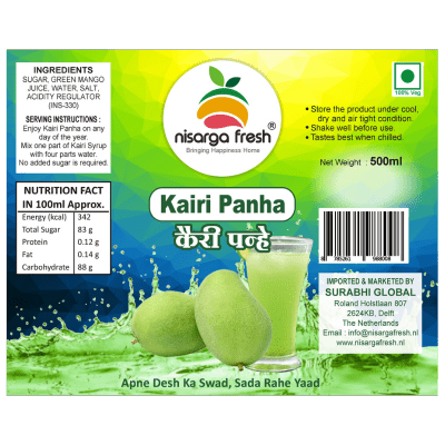 Kairi (Mango) Panha Concentrate (500ml) Nisarga Fresh