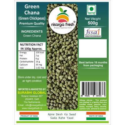 Green Chana (Green Chickpeas) (500g) Nisarga Fresh