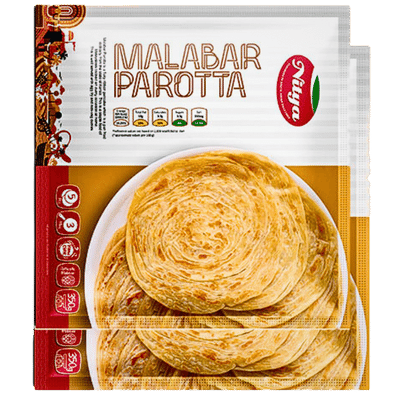 Frozen Malabar Paratha/Parotta (5pcs, 350g) Nitya